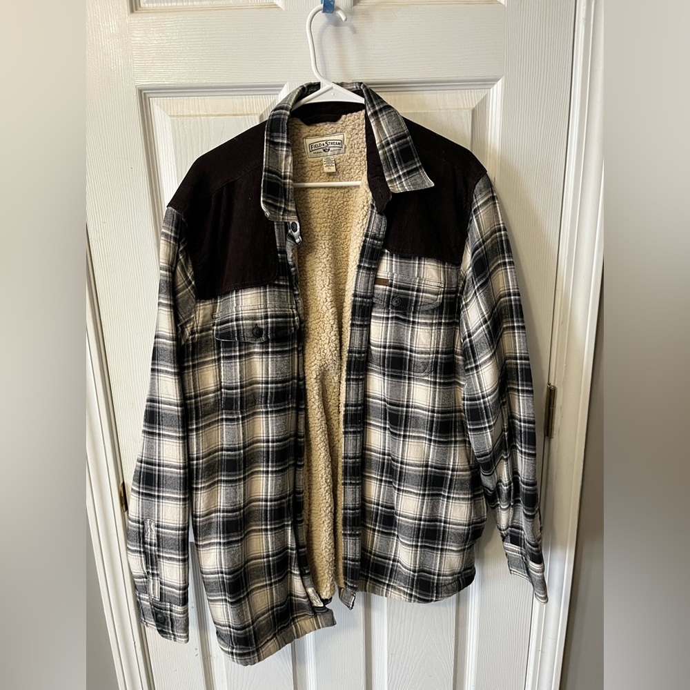 Field & Stream Men's Black and Cream Plaid Jacket